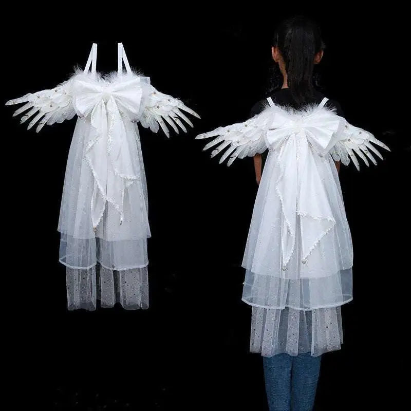 Black Star Feathered Halloween Performance Costume