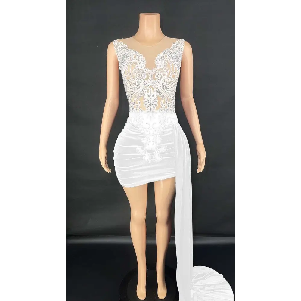 Black Velvet Luxury Evening Dress with Side Train