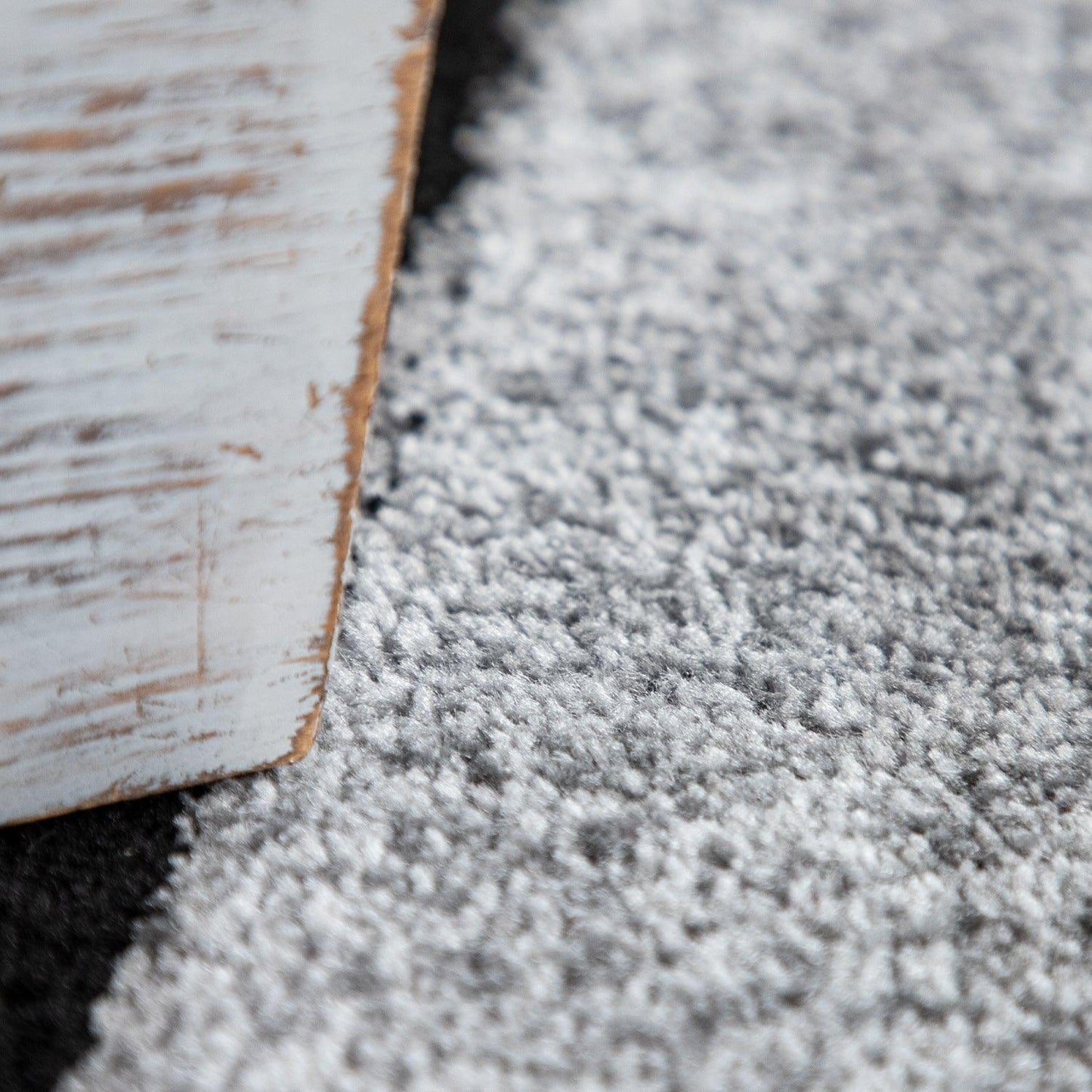 Gray Black Area Rug Mondial Modern Paint Effect-3