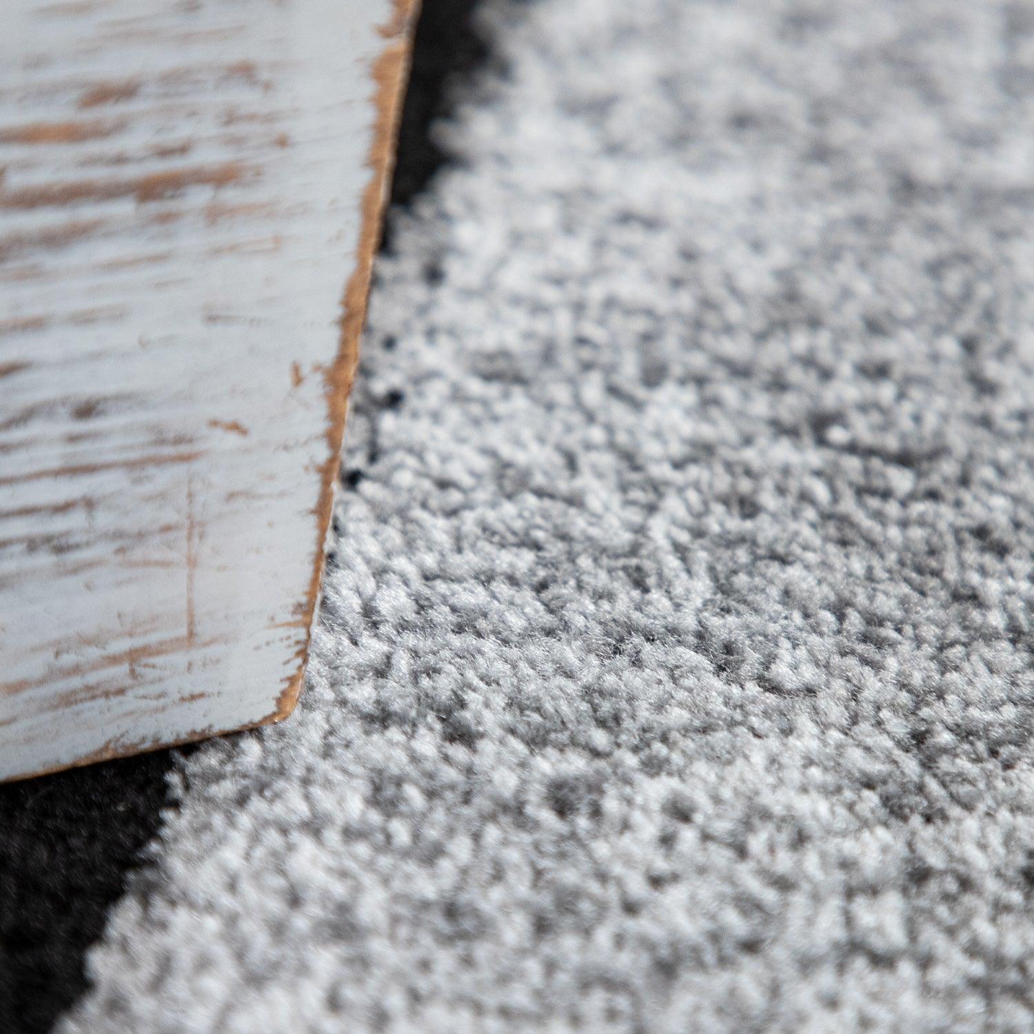 Gray Black Area Rug Mondial Modern Paint Effect-3