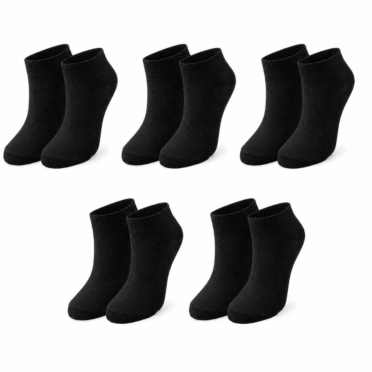 tittimitti® Kids 98% Organic Cotton Ankle Socks 5-Pack – Breathable Lightweight Socks for Active Kids