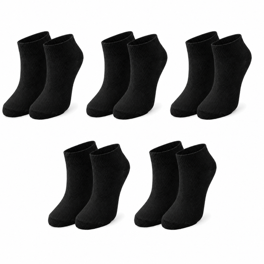 tittimitti® Kids 98% Organic Cotton Ankle Socks 5-Pack – Breathable Lightweight Socks for Active Kids