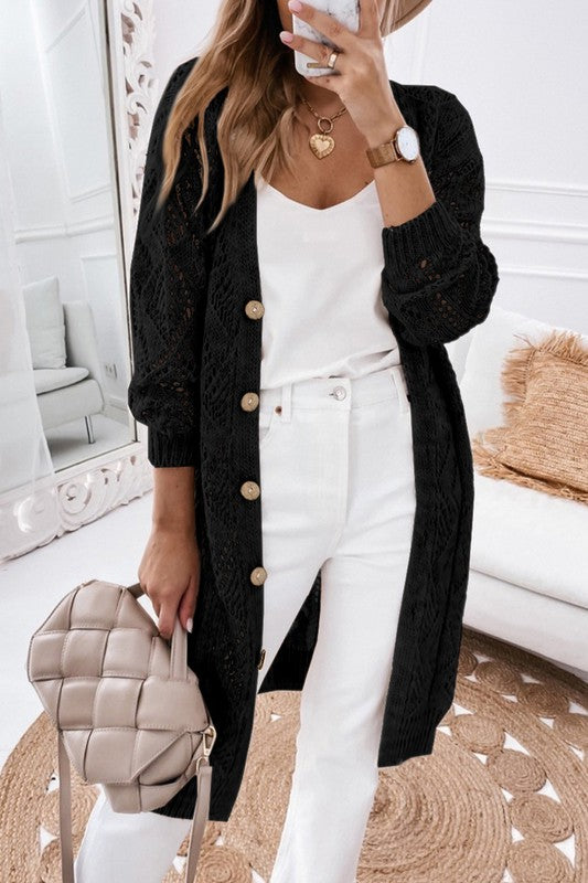 black cardigan