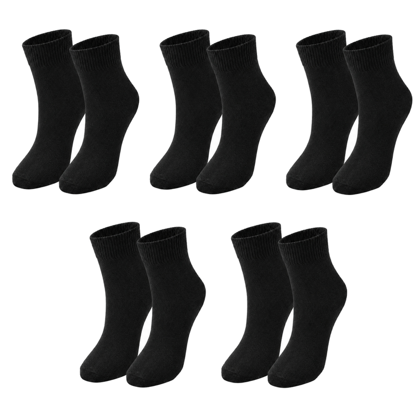 tittimitti® Kids 98% Organic Cotton Crew Socks 5-Pack – Breathable Everyday & School Socks for Boys & Girls (Soft, Durable, Stretch Fit)