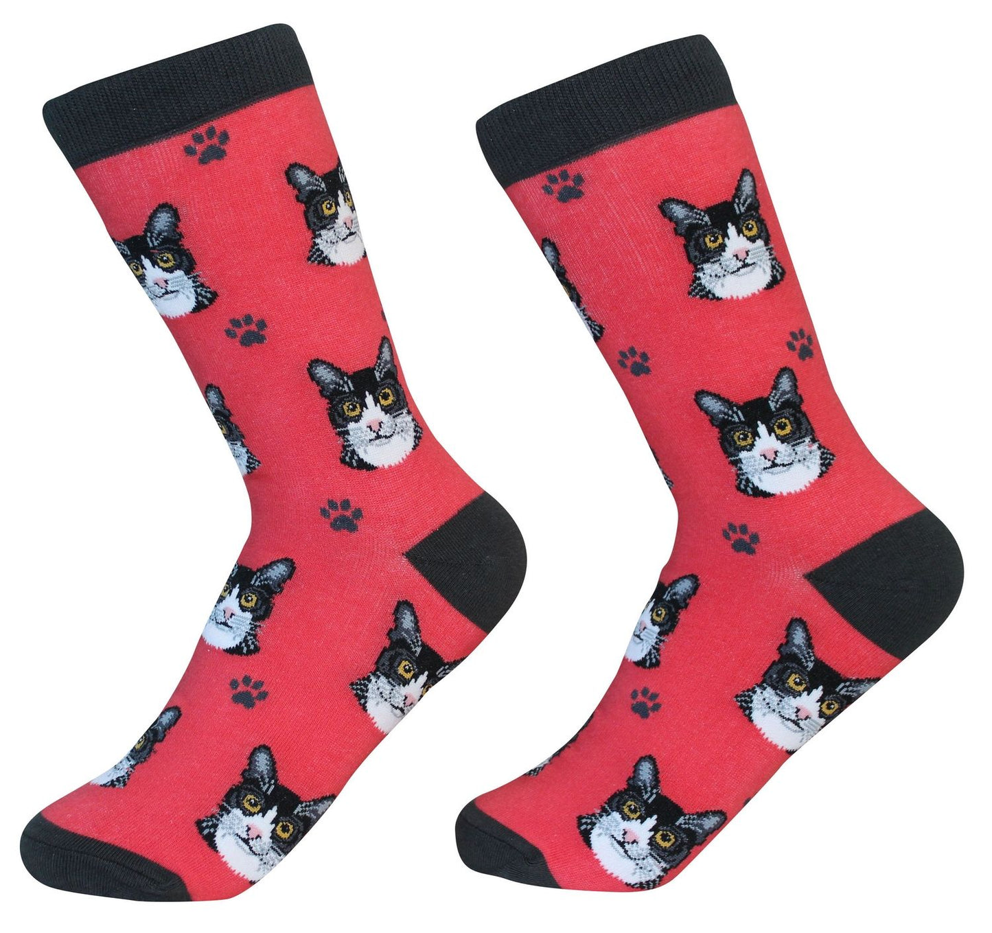 Cat (Black & White) Socks - Unisex
