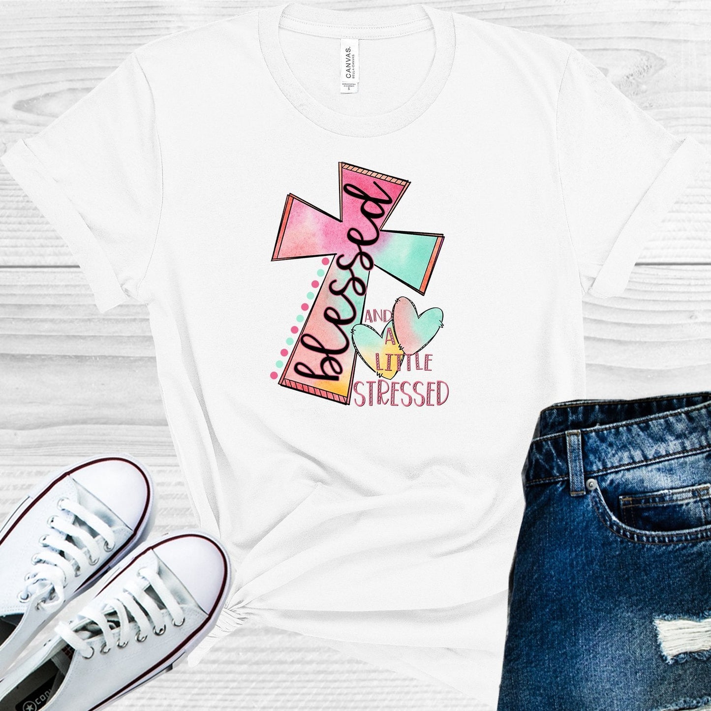 Blessed and a Little Stressed Graphic Tee