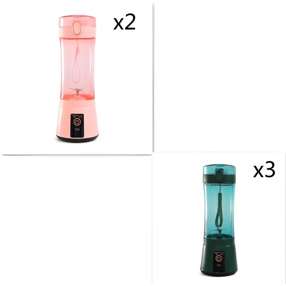 Blue Portable Electric Fruit Juicer USB Rechargeable Mixer