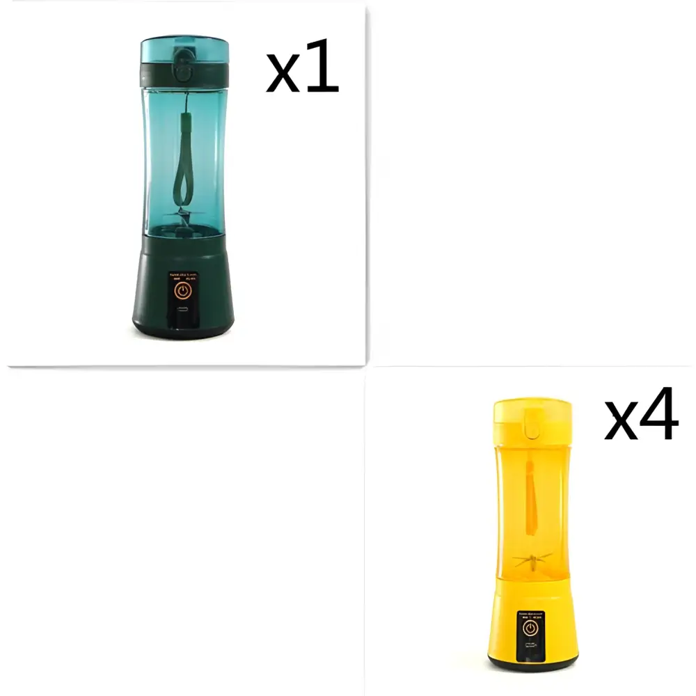Blue Portable Electric Fruit Juicer USB Rechargeable Mixer