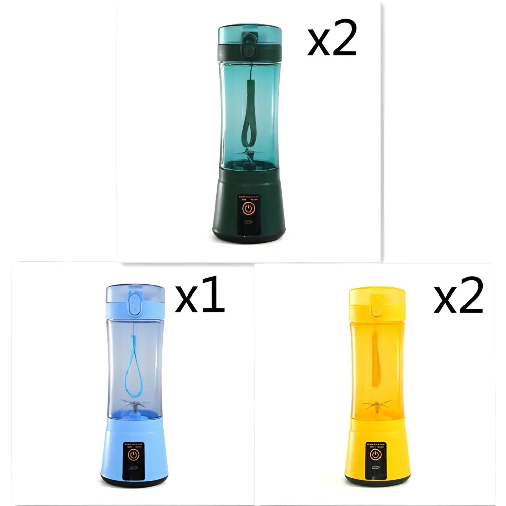 Blue Portable Electric Fruit Juicer USB Rechargeable Mixer