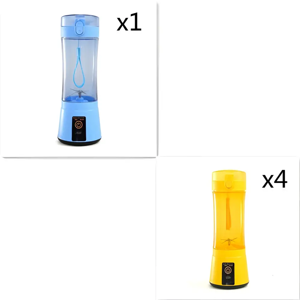 Blue Portable Electric Fruit Juicer USB Rechargeable Mixer