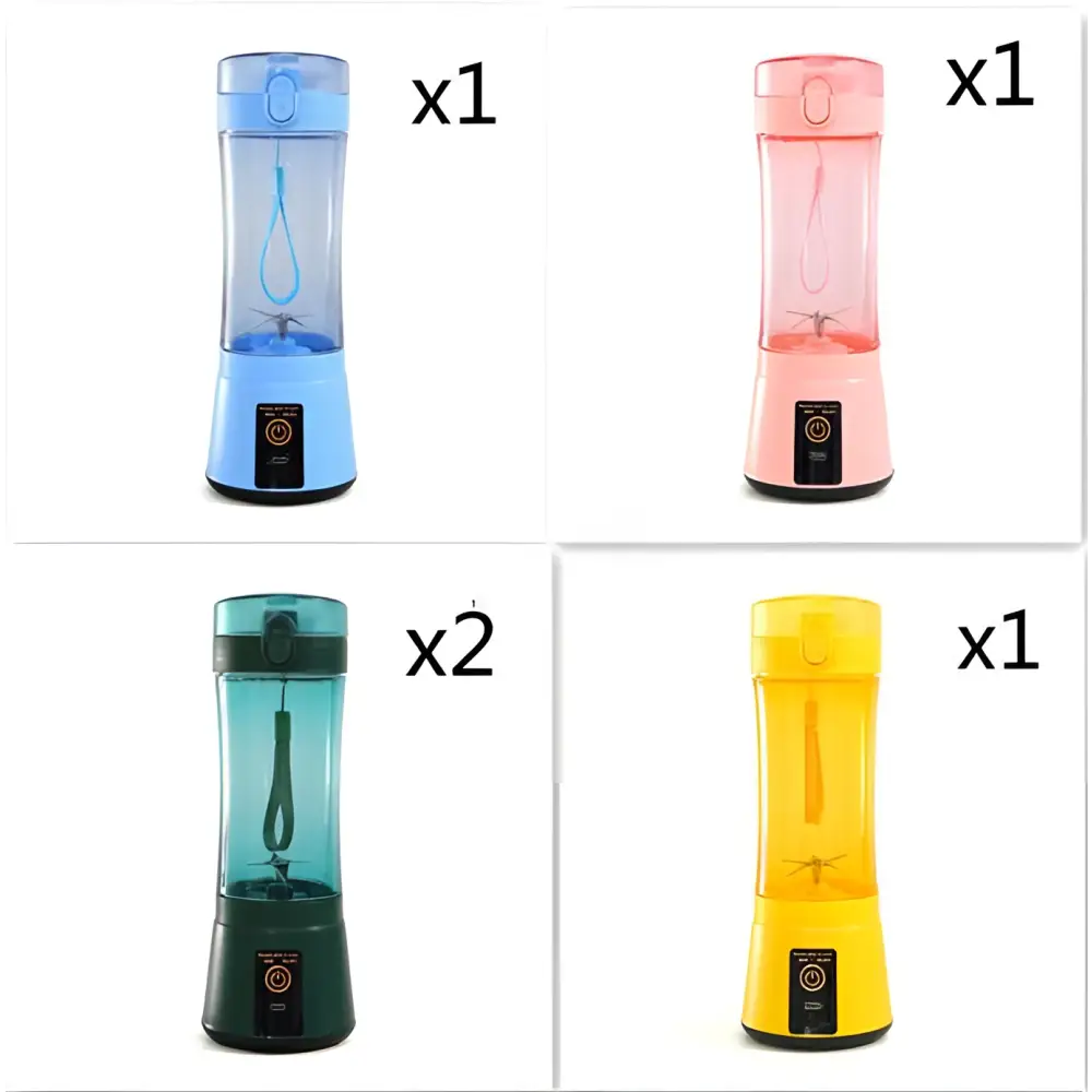 Blue Portable Electric Fruit Juicer USB Rechargeable Mixer