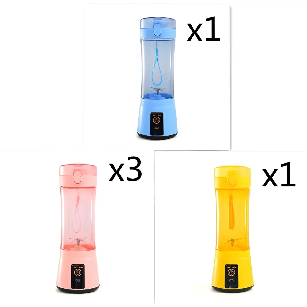 Blue Portable Electric Fruit Juicer USB Rechargeable Mixer