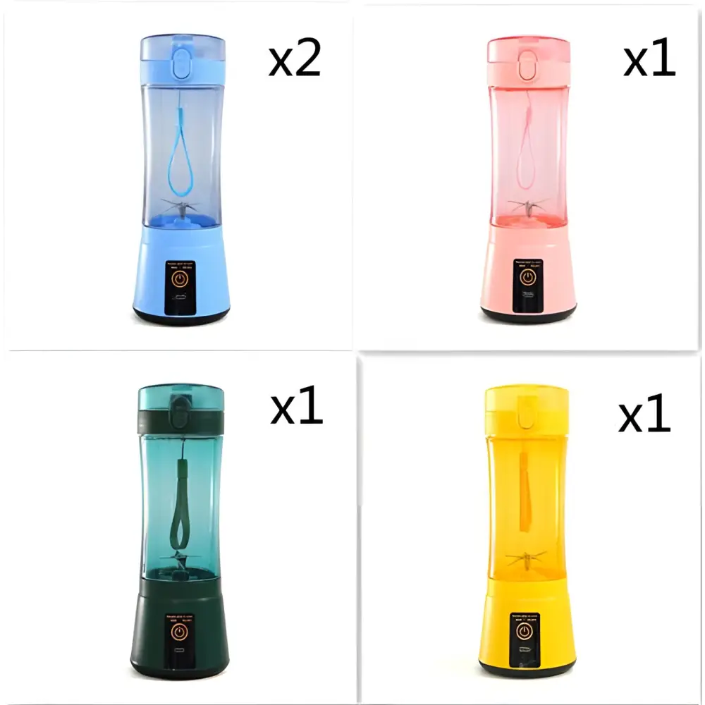 Blue Portable Electric Fruit Juicer USB Rechargeable Mixer