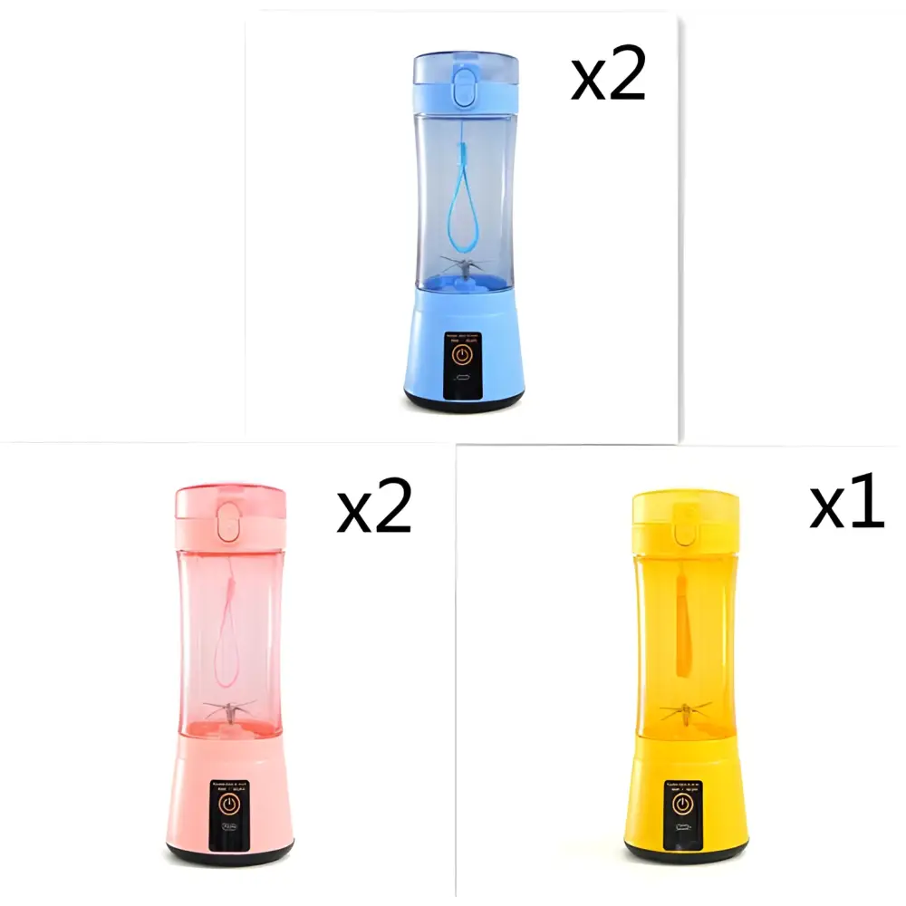 Blue Portable Electric Fruit Juicer USB Rechargeable Mixer