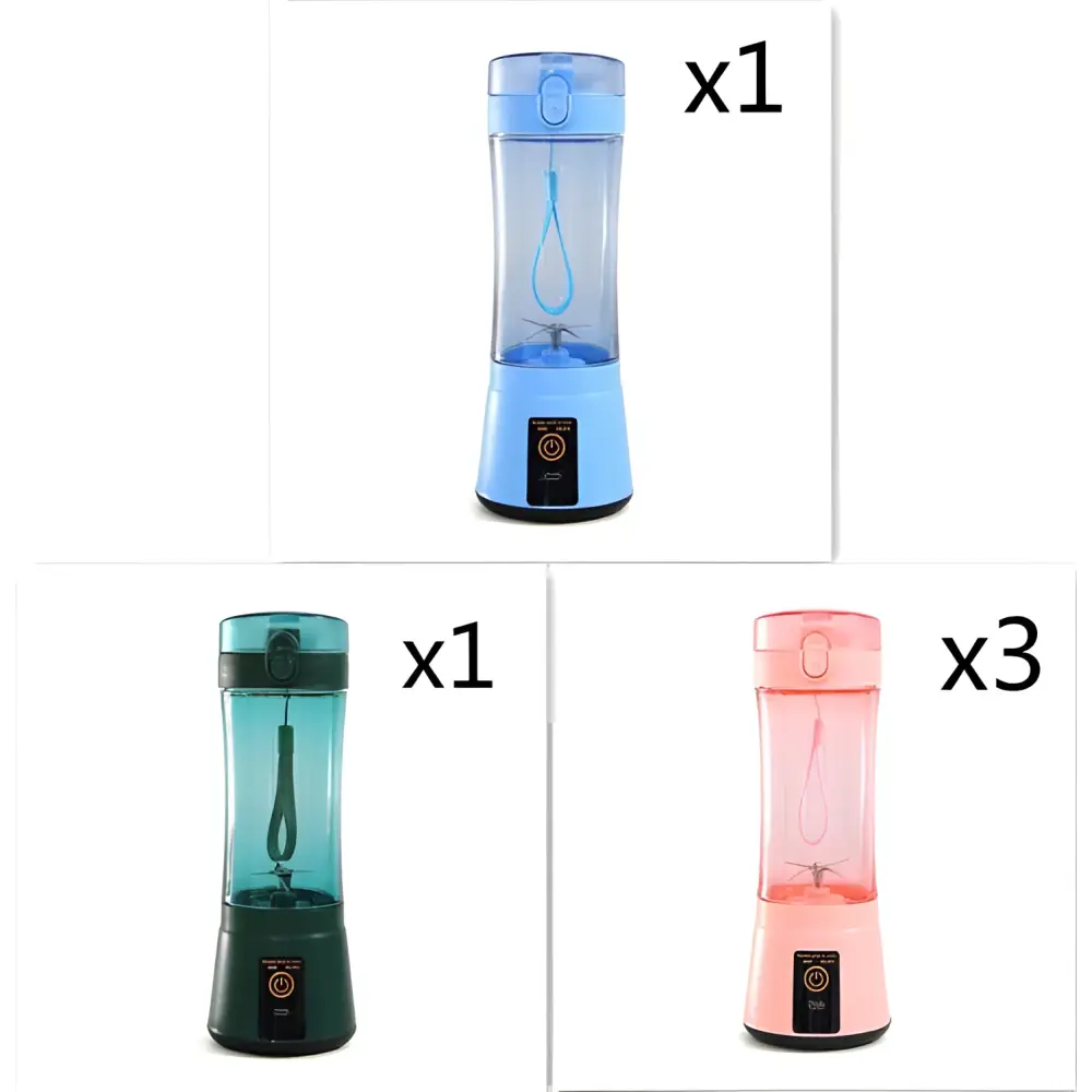 Blue Portable Electric Fruit Juicer USB Rechargeable Mixer