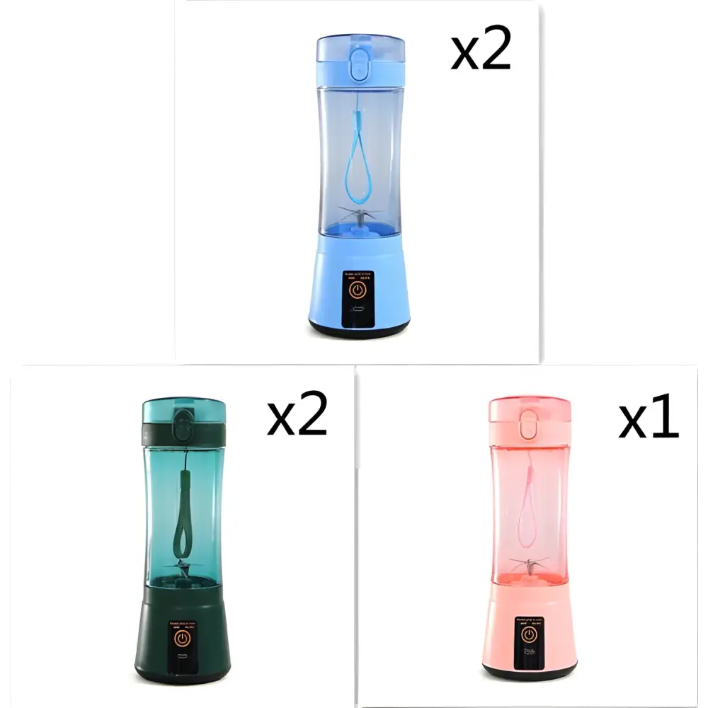 Blue Portable Electric Fruit Juicer USB Rechargeable Mixer