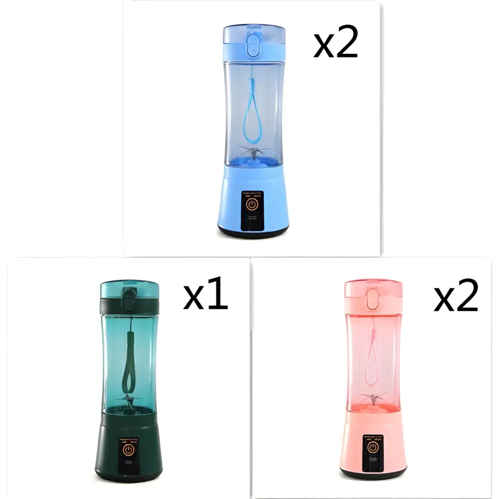 Blue Portable Electric Fruit Juicer USB Rechargeable Mixer