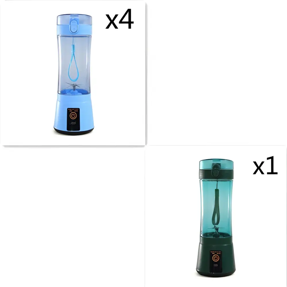Blue Portable Electric Fruit Juicer USB Rechargeable Mixer