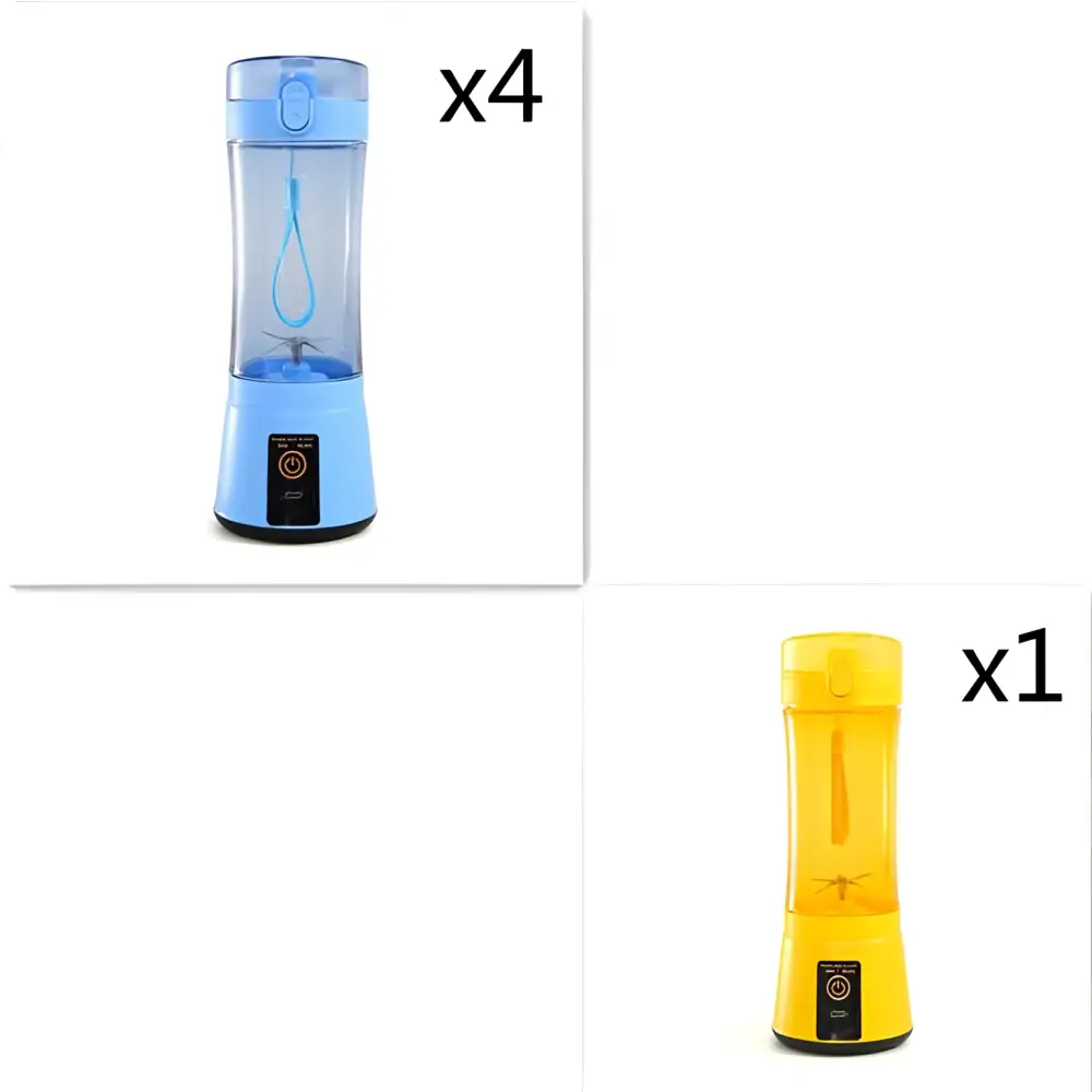 Blue Portable Electric Fruit Juicer USB Rechargeable Mixer