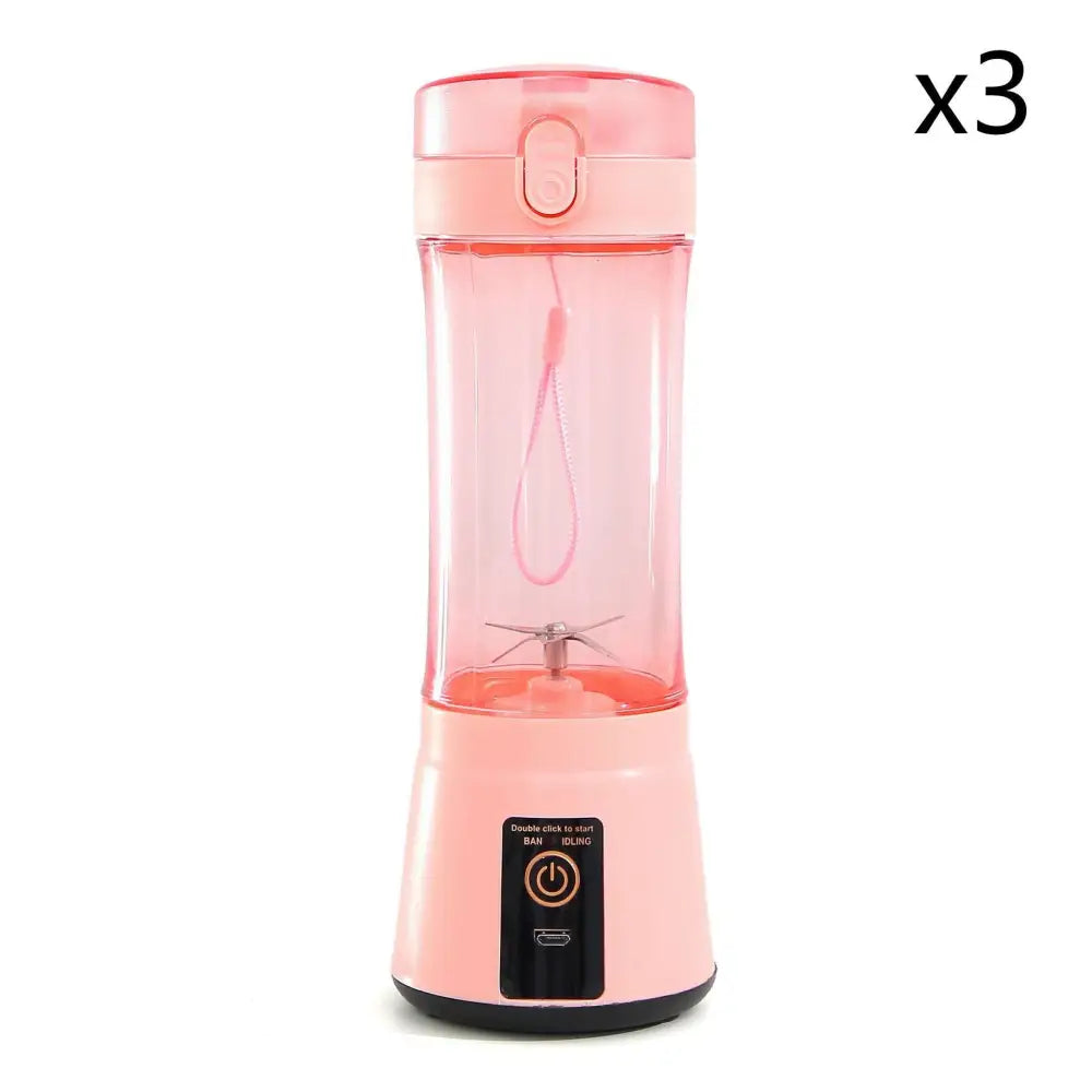 Blue Portable Electric Fruit Juicer USB Rechargeable Mixer