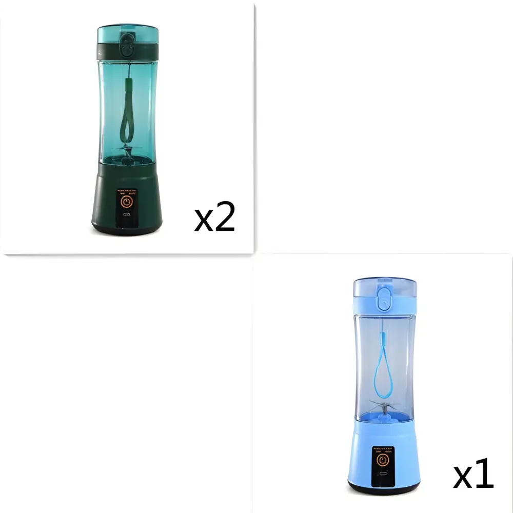 Blue Portable Electric Fruit Juicer USB Rechargeable Mixer