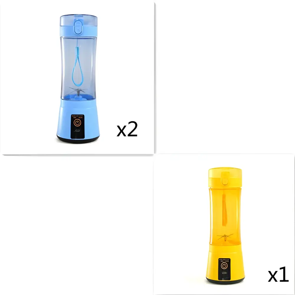 Blue Portable Electric Fruit Juicer USB Rechargeable Mixer
