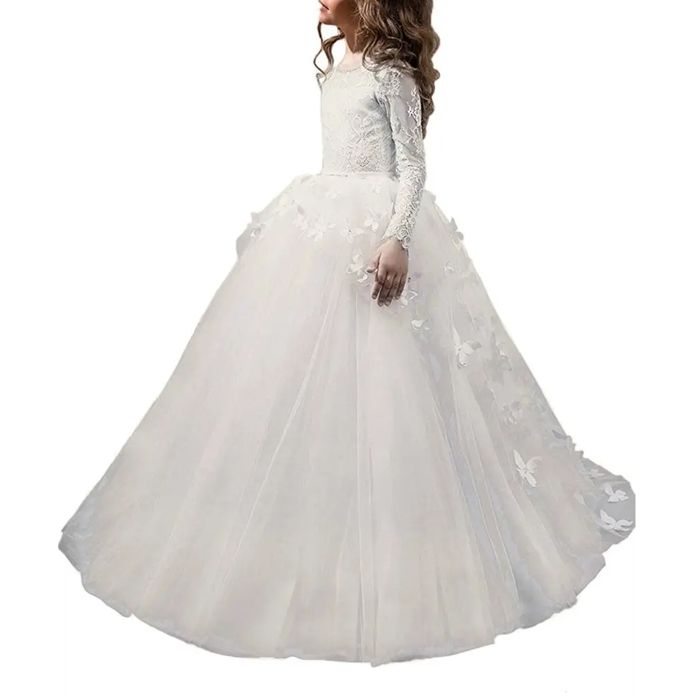 Blush Lace Princess Dress Flower Girl Evening Dress