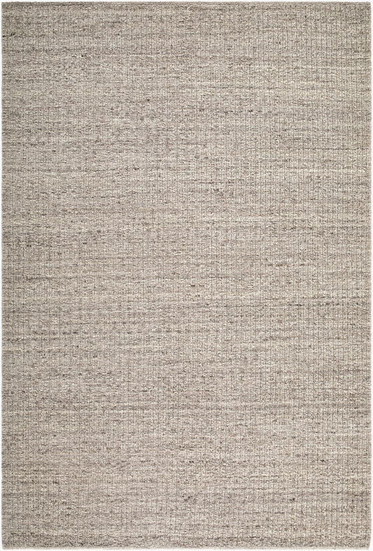 Nikie Taupe Abstract Hand Woven Wool Area Rug-0
