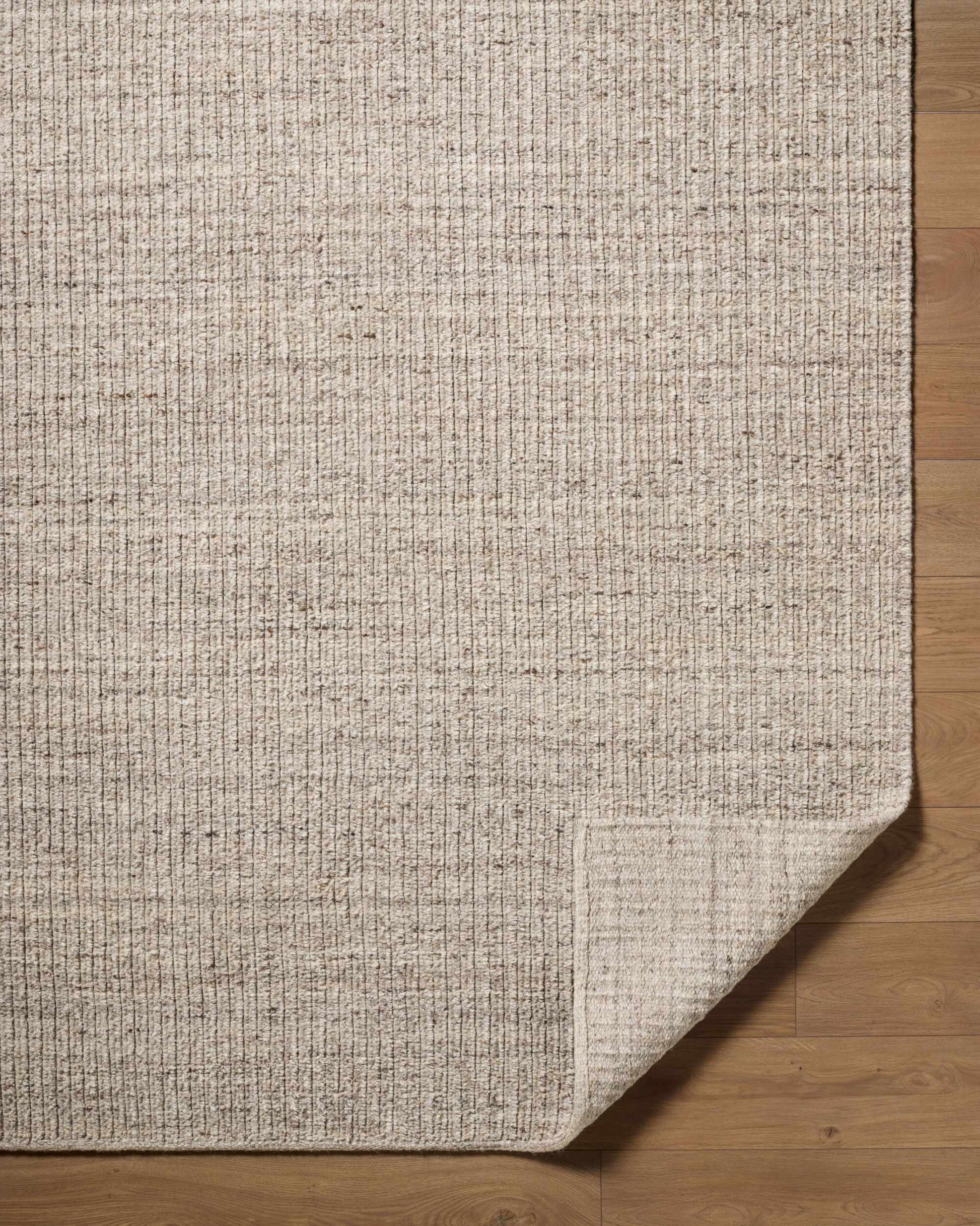 Nikie Taupe Abstract Hand Woven Wool Area Rug-3