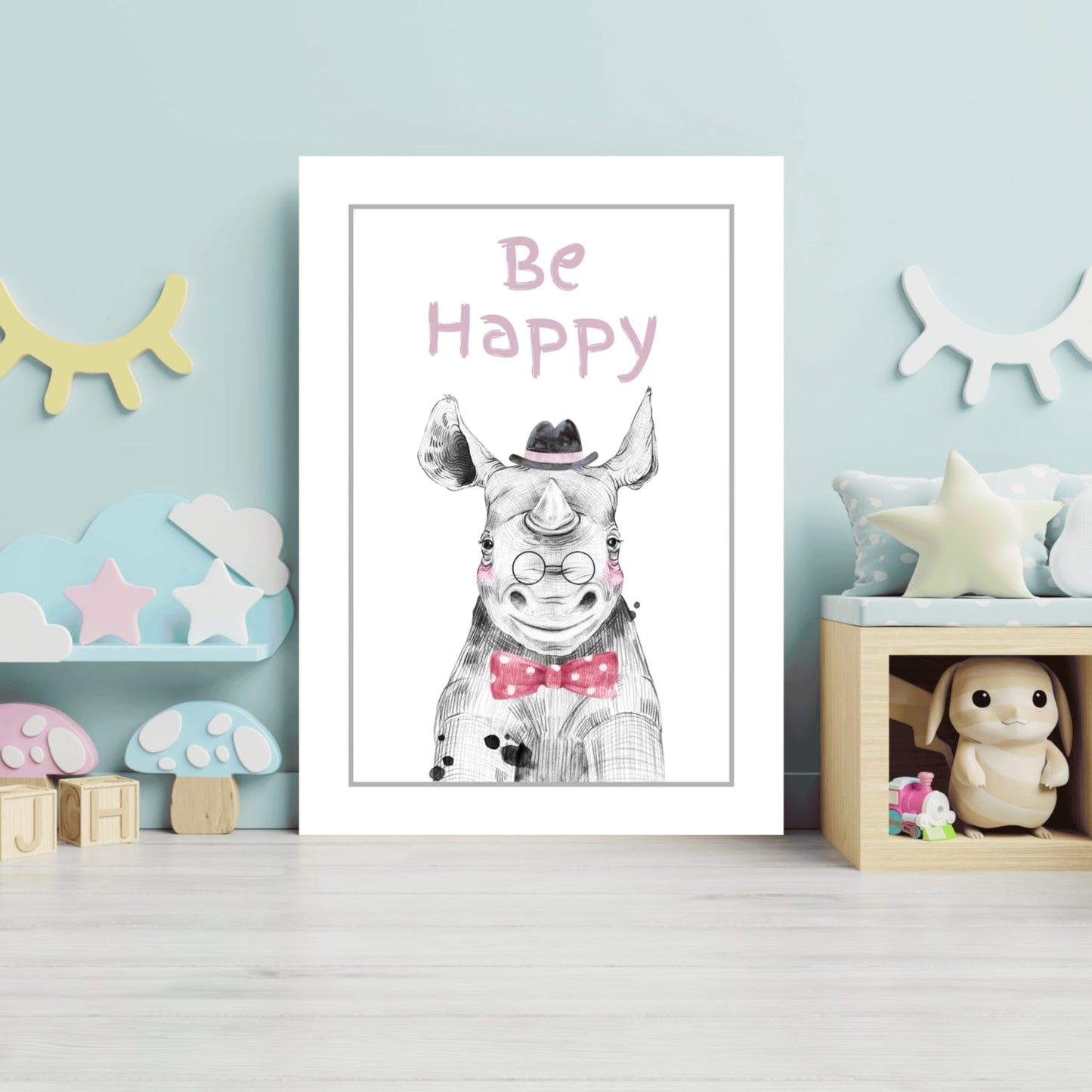 Be Happy Aluminum Print