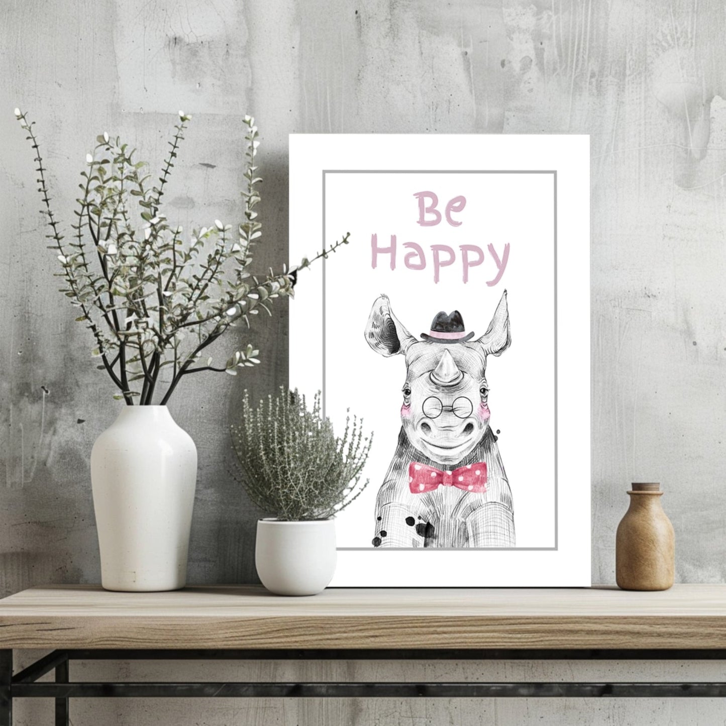Be Happy Aluminum Print
