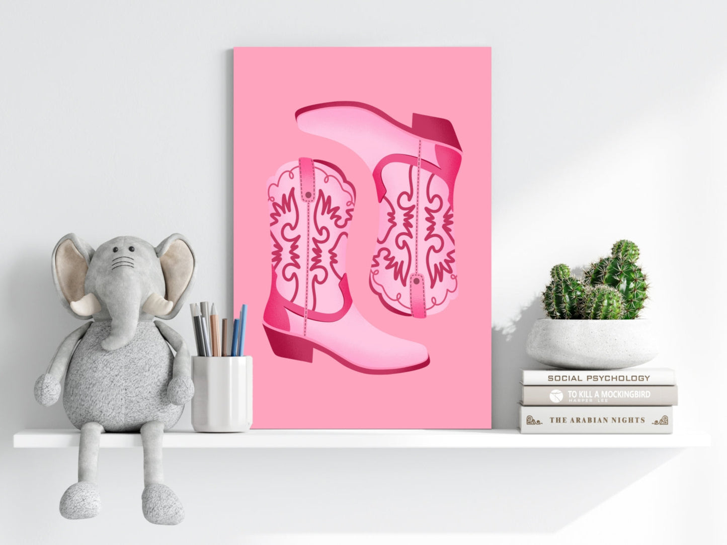 Pinky Boots Aluminum Print