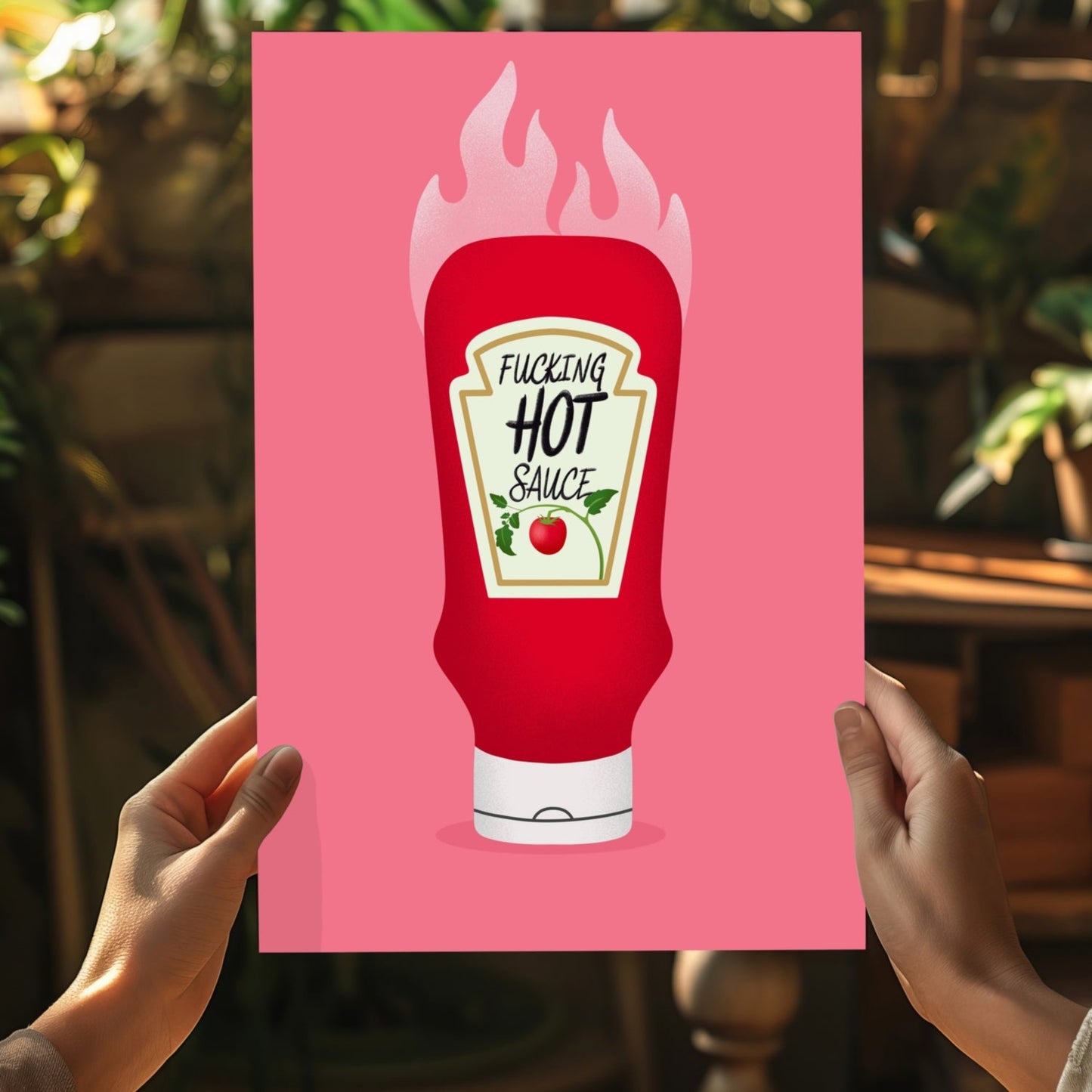 Hot Ketchup Aluminum Print