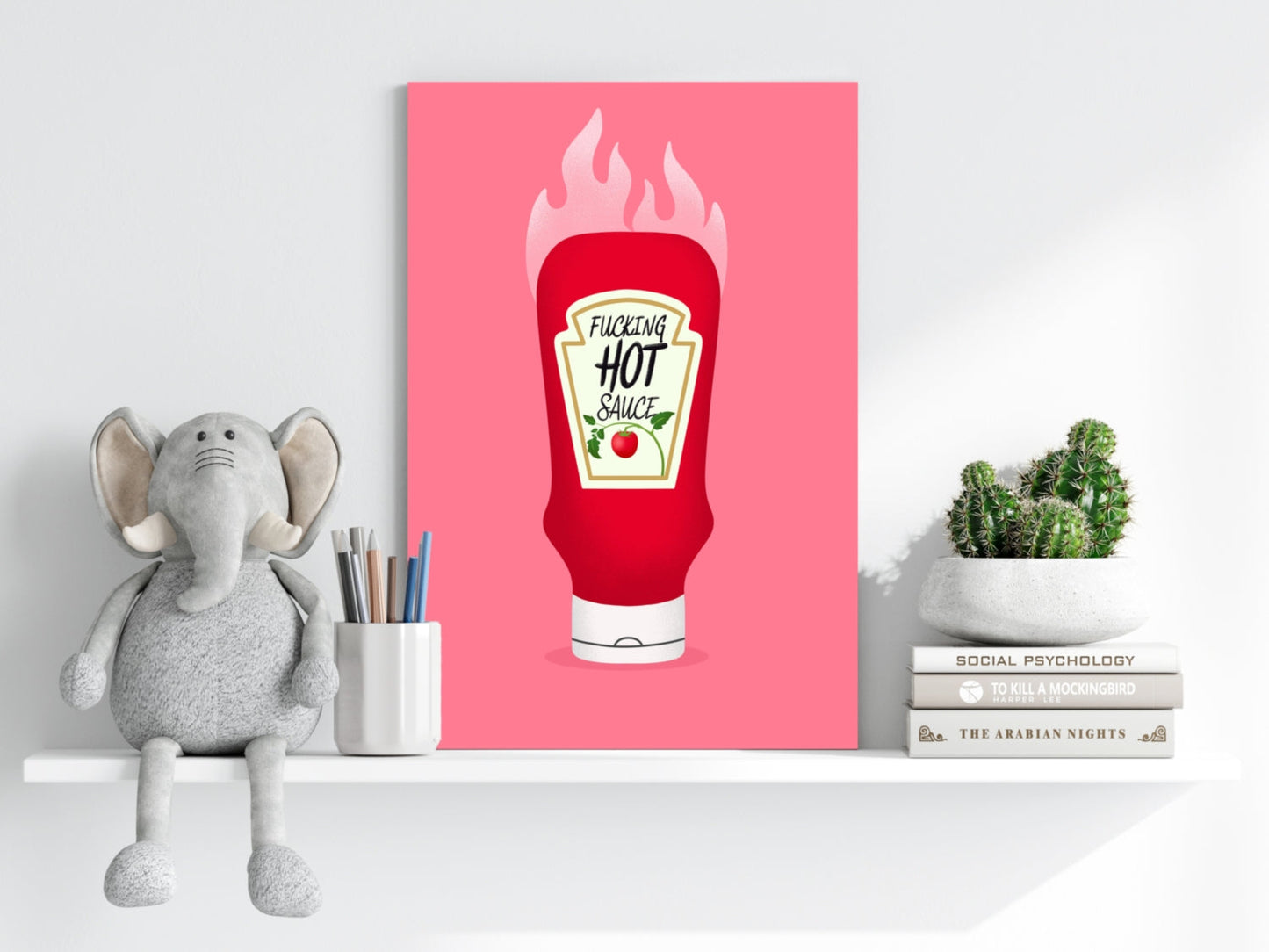 Hot Ketchup Aluminum Print