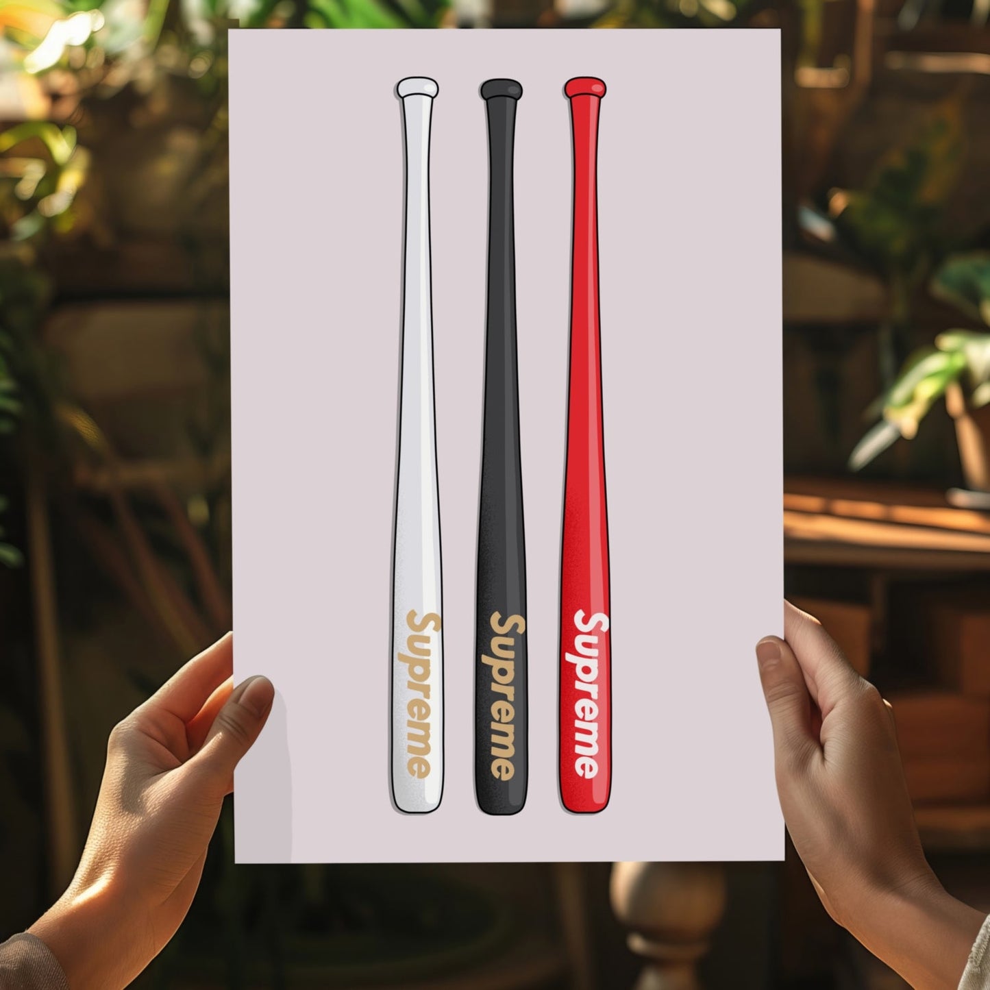 Baseball Bats Aluminum Print
