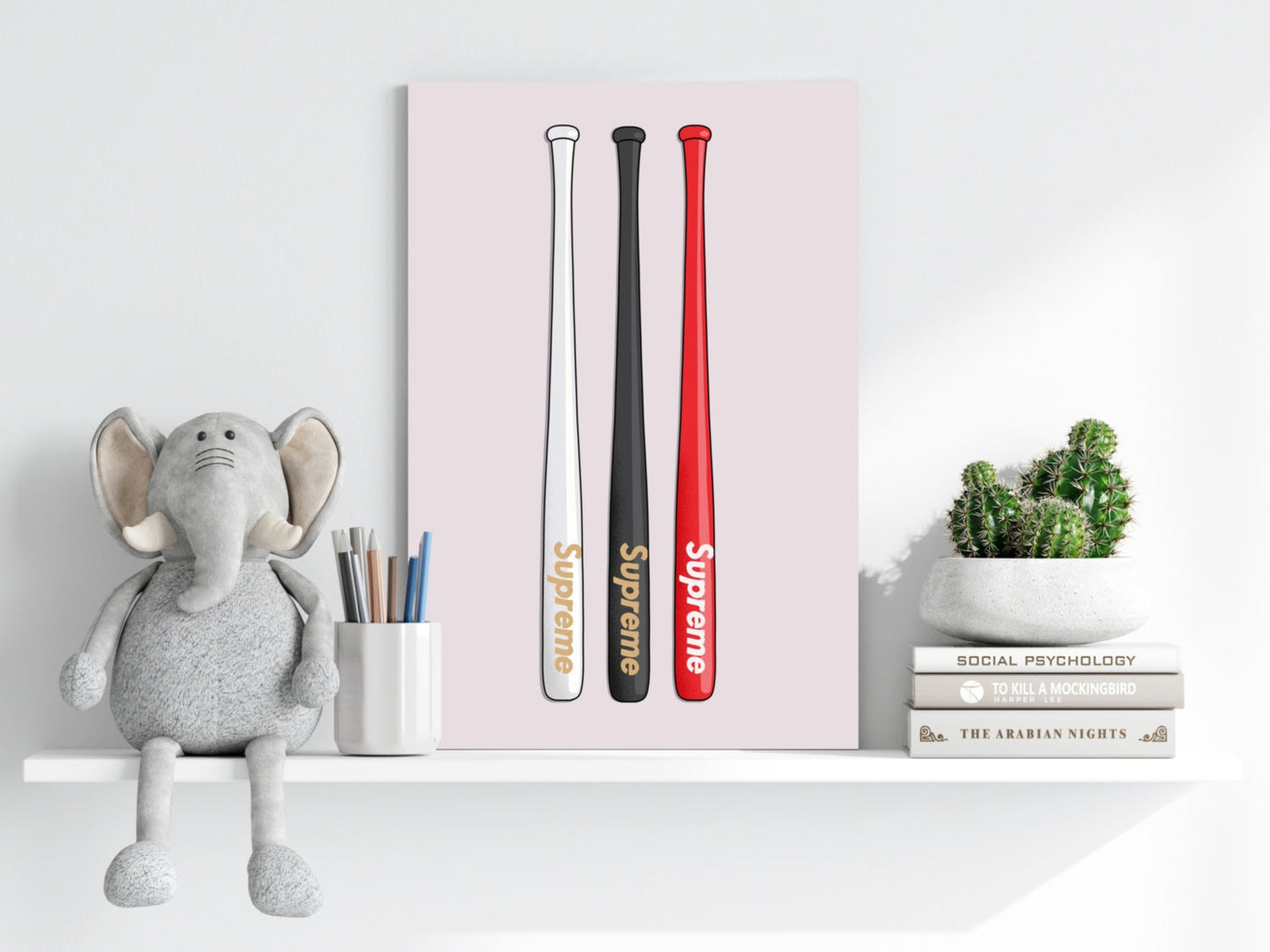Baseball Bats Aluminum Print