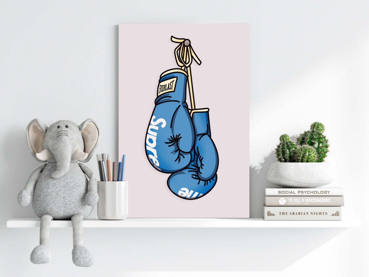 Boxing Gloves Aluminum Print