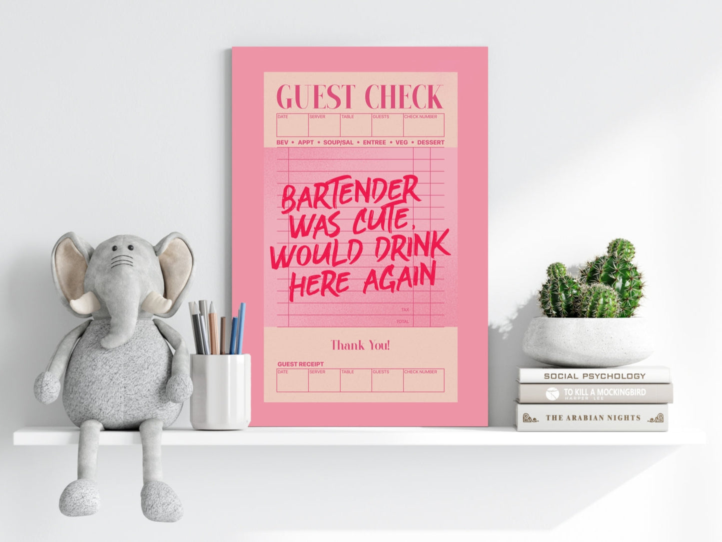 Guest Check Aluminum Print