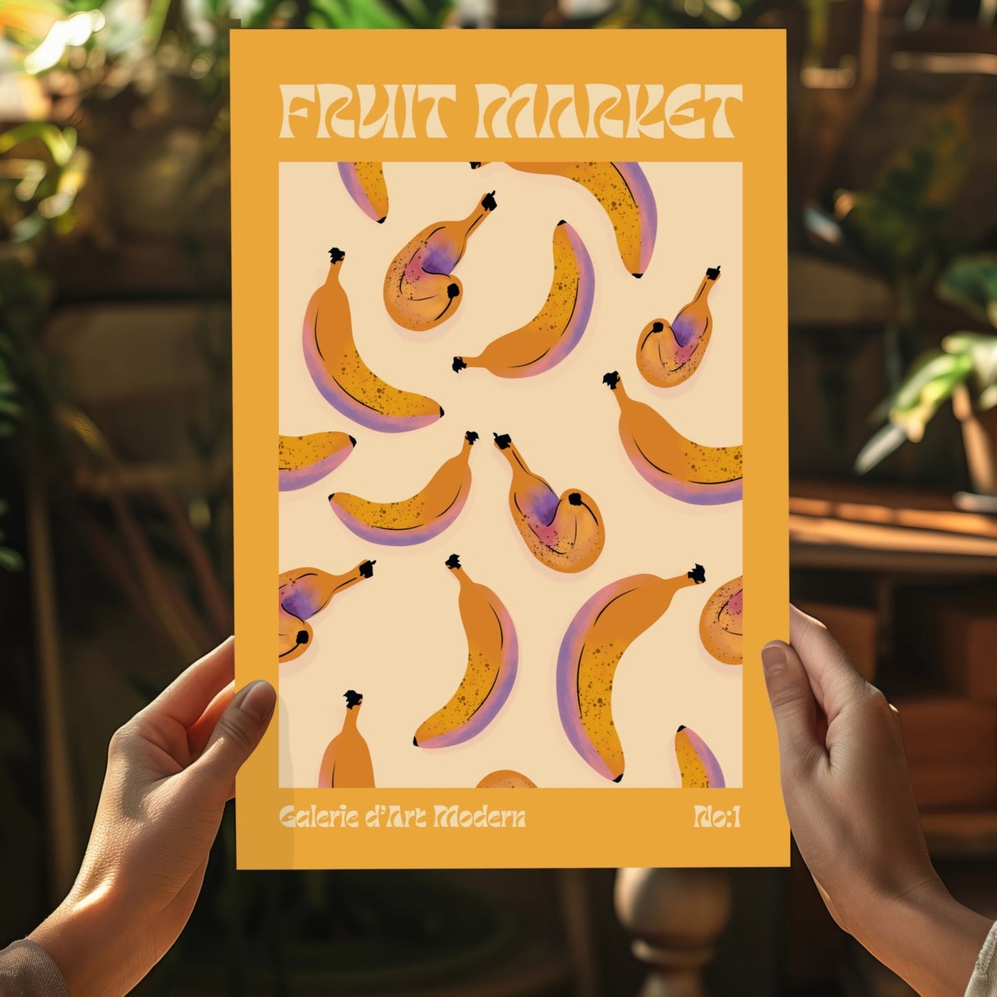 Modern Art Gallery Bananas Aluminum Print