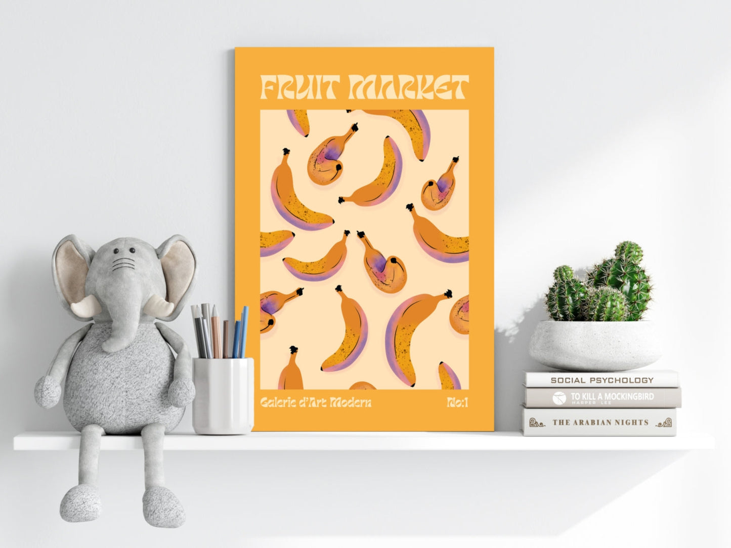 Modern Art Gallery Bananas Aluminum Print
