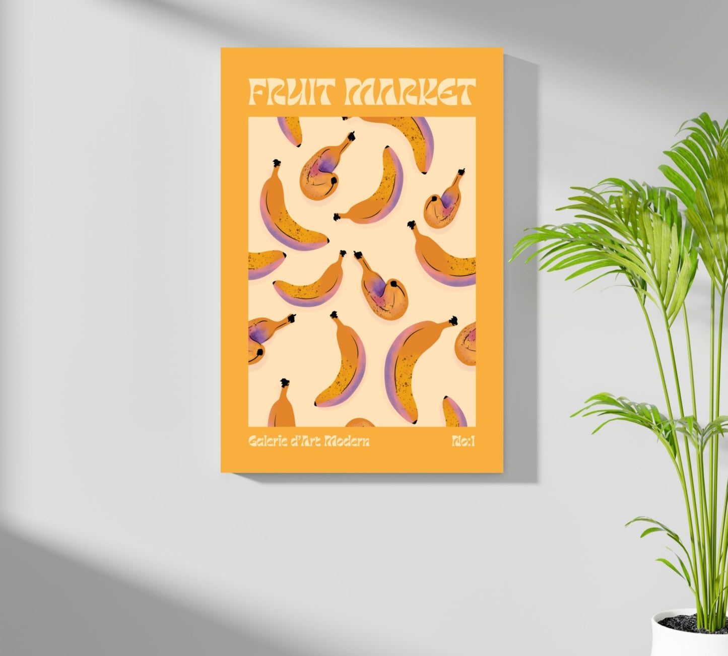 Modern Art Gallery Bananas Aluminum Print