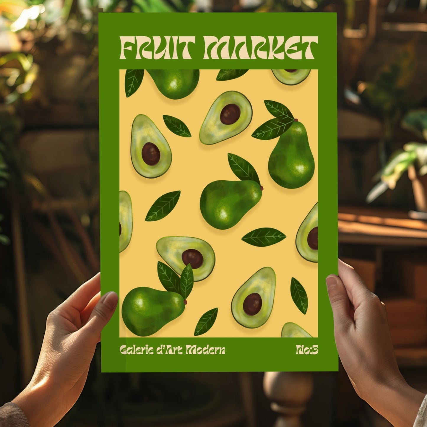 Modern Art Gallery Avocados Aluminum Print
