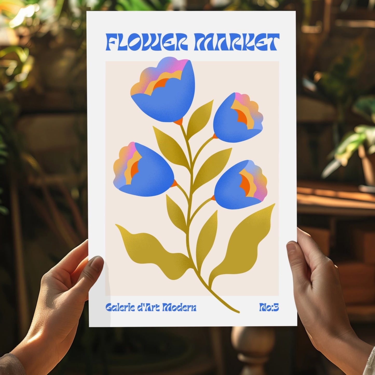 Modern Art Gallery Flower Aluminum Print