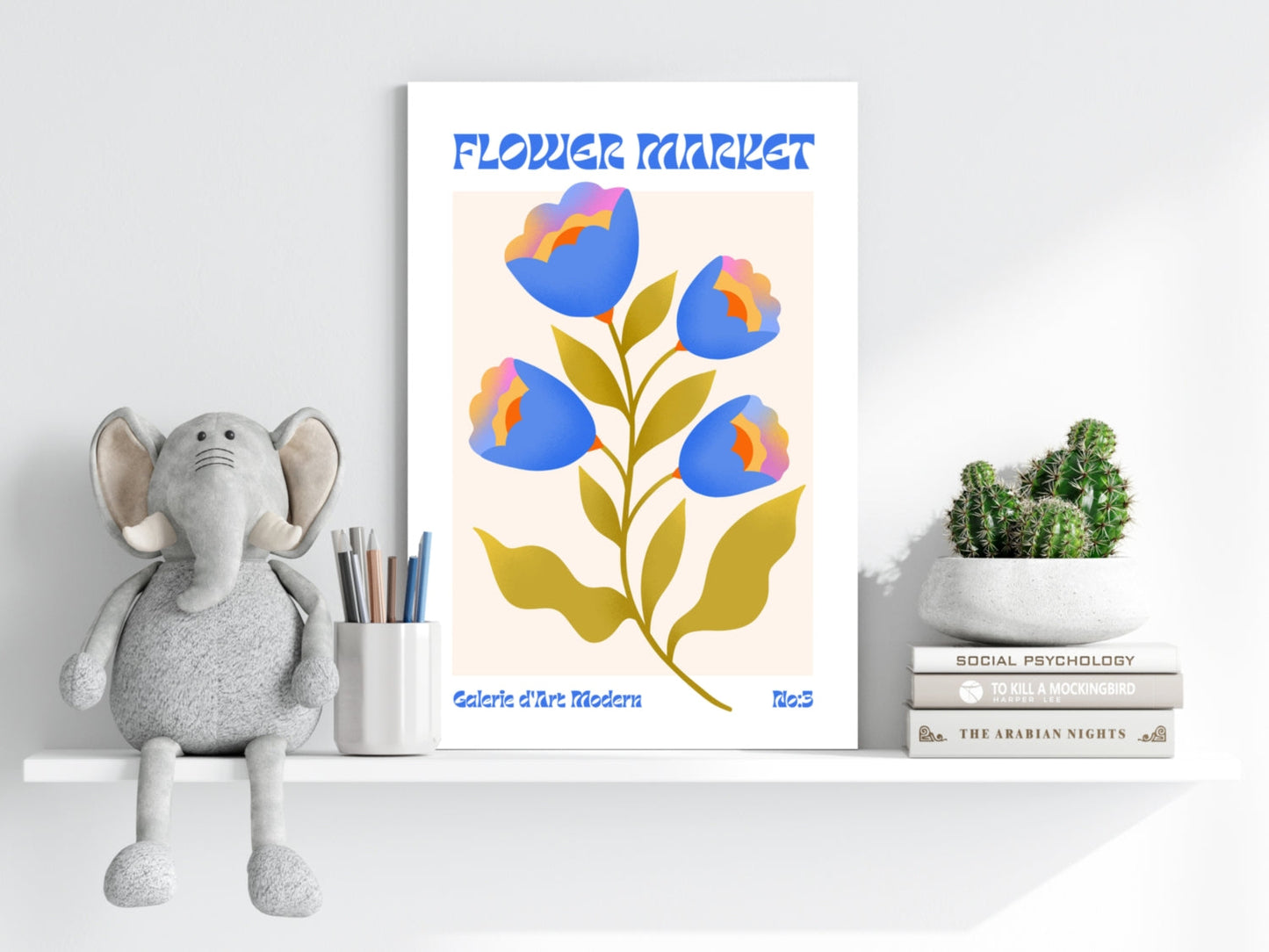Modern Art Gallery Flower Aluminum Print