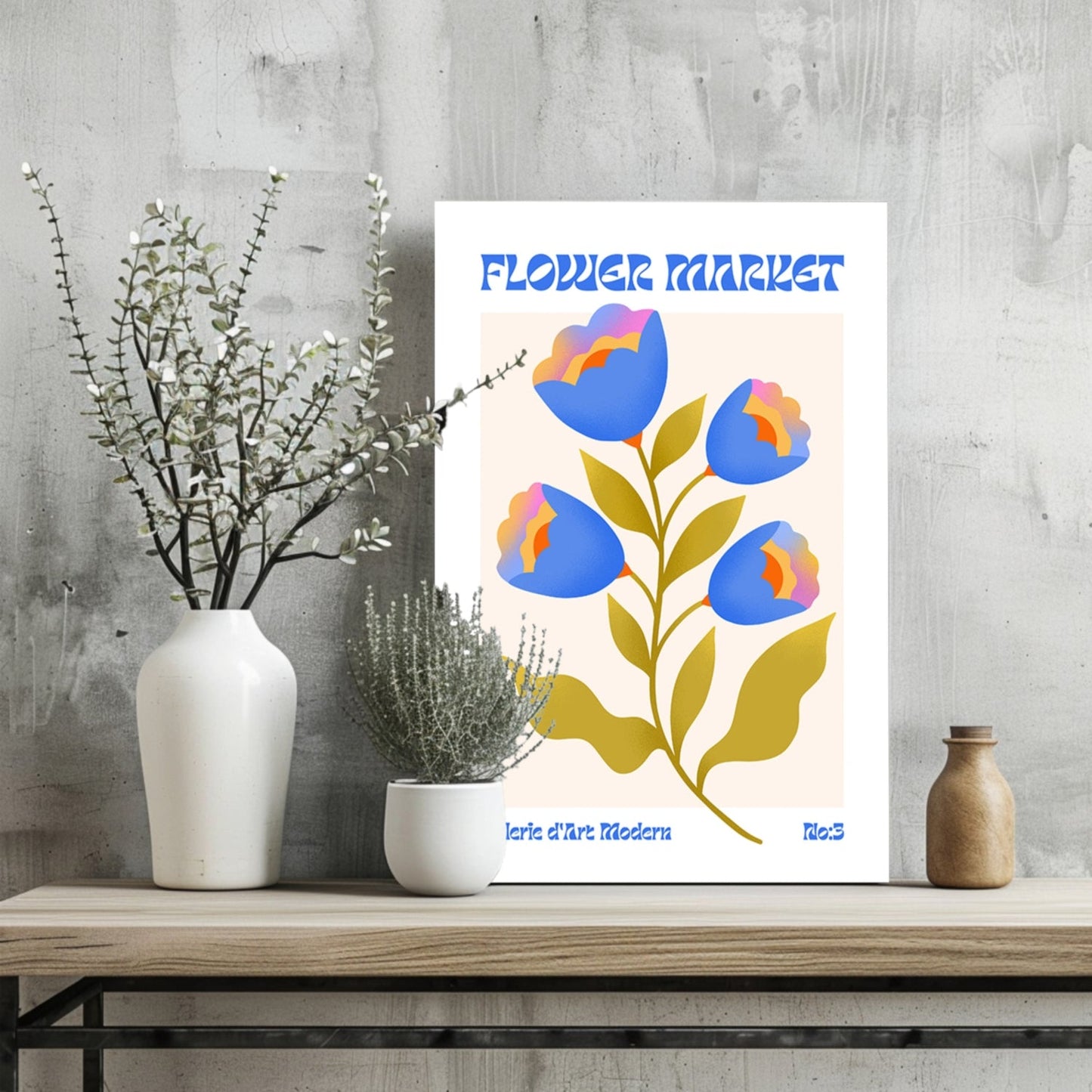 Modern Art Gallery Flower Aluminum Print