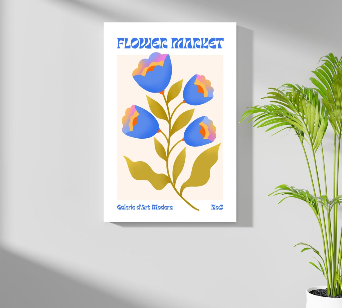 Modern Art Gallery Flower Aluminum Print