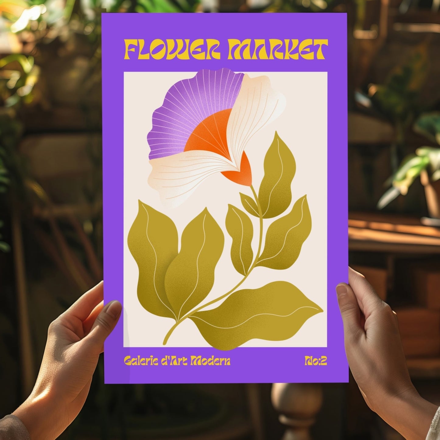 Modern Art Gallery Flower Aluminum Print