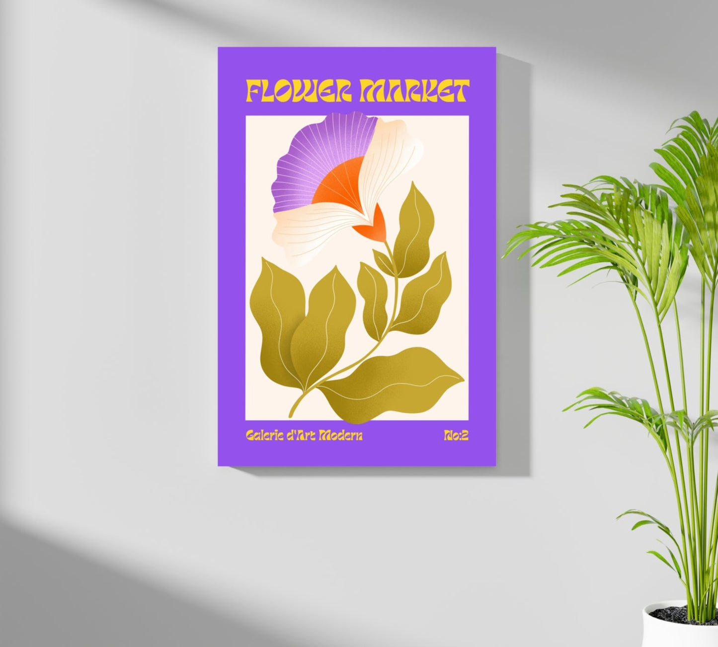 Modern Art Gallery Flower Aluminum Print