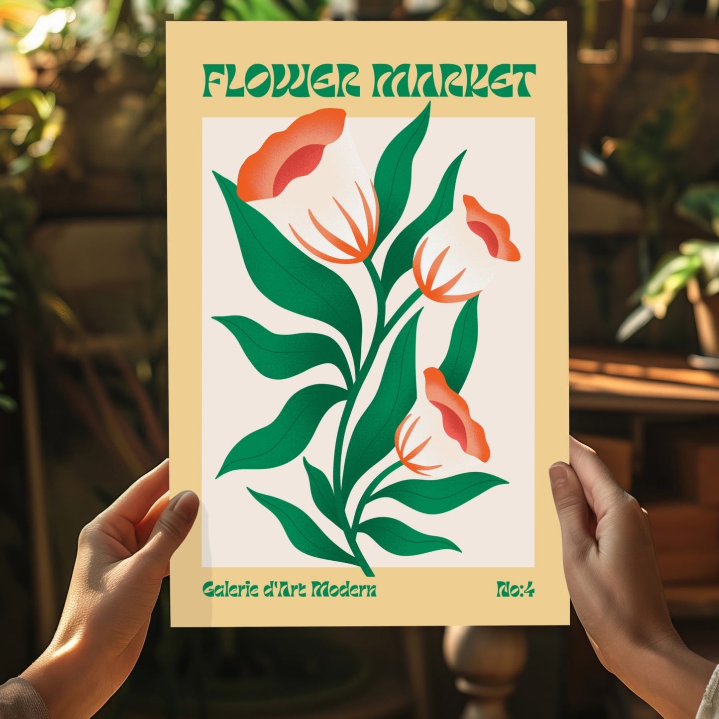 Modern Art Gallery Flower Aluminum Print