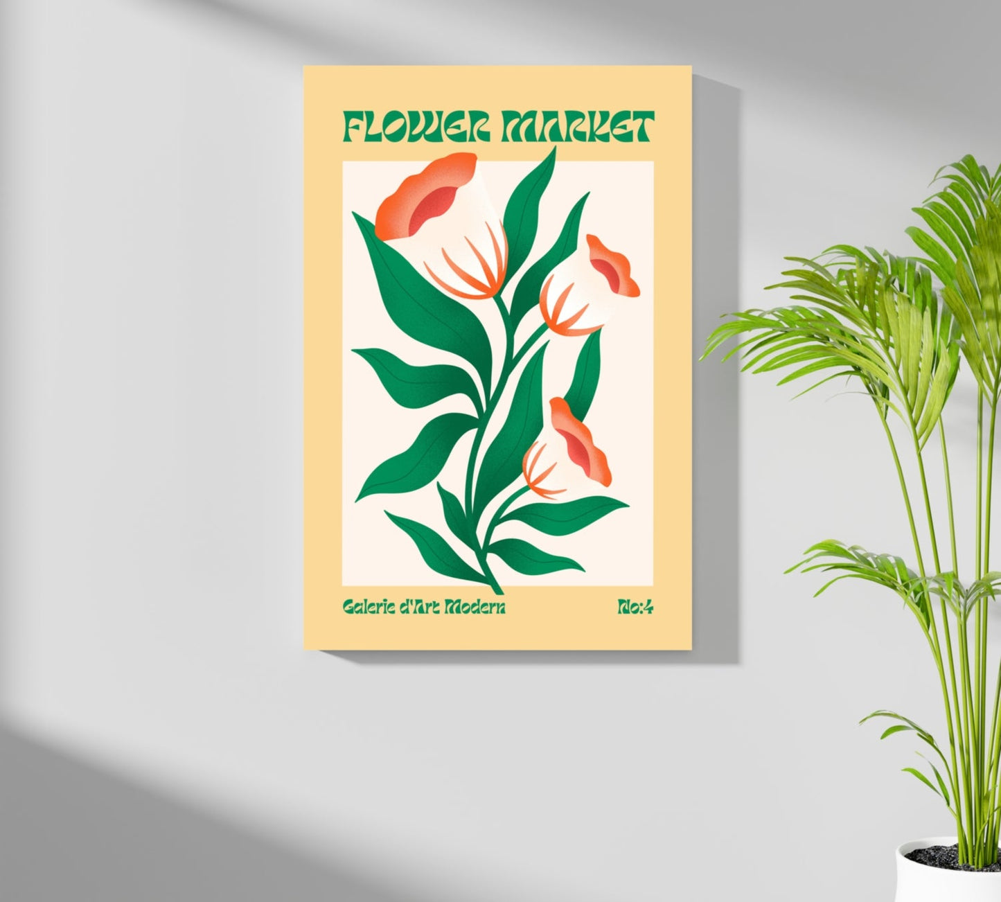 Modern Art Gallery Flower Aluminum Print